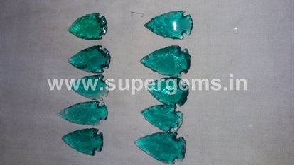 Picture of green obsidian glass arrowhead