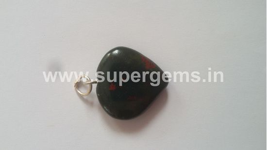 Picture of blood stone heart pendant