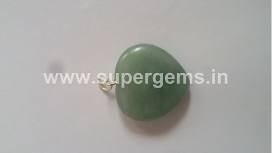 Picture of green aventurine heart pendant