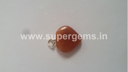 Picture of red aventurine heart pendant