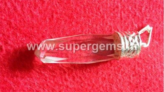 Picture of diomond cut pencil clear quartz  pendant