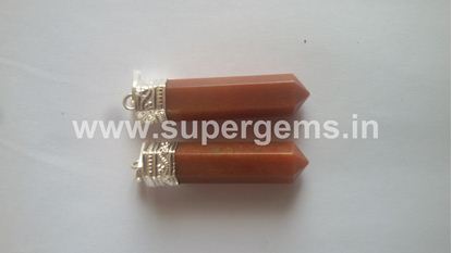 Picture of red jesper pencil pendant