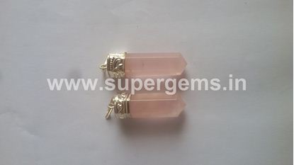 Picture of rose quartz pencill pendant