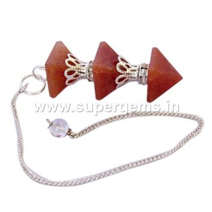 Picture of red aventurine pyramid pendulums