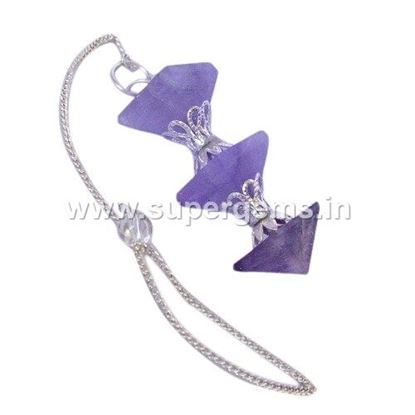 Picture of amethyst 3 pyramid pendulums