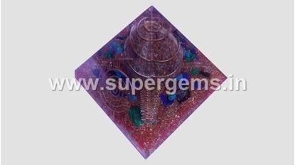Picture of 5 inch orgone mix crystal pyramid