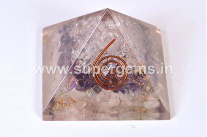 Picture of amethyst crystal orgone pyramid