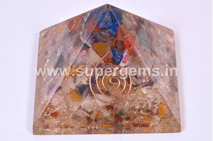 Picture of mix crystal orgone  pyramid
