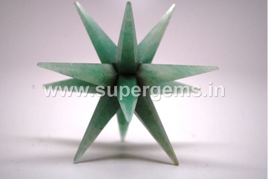 Picture of green aventurine 12 point bonded star