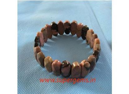 Picture of rhodonite diomond cut bracelet