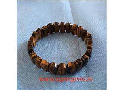 Picture of tiger eye diomond cut bracelet