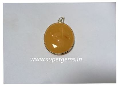 Picture of yellow aventurine oval pendants