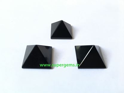 Picture of black obsidian pyramid