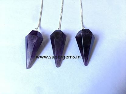 Picture of amethyst pendulums
