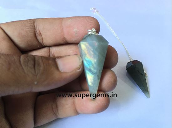 Picture of labradorite pendulums