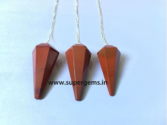 Picture of red jesper pendulums