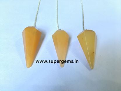 Picture of yellow aventurine pendulums