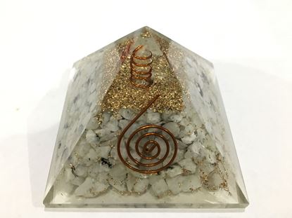 Picture of white rainbow orgone pyramid