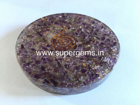 Picture of Amethyst orgonite coaster 