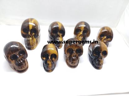 Picture of tiger eye skull 2 inch