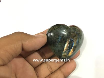 Picture of labradorite puffy heart