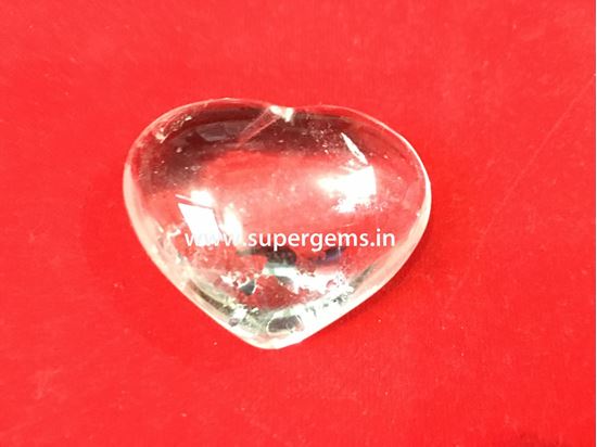 Picture of clear quartz puffy heart
