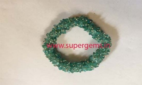 Picture of aquamarine chips art bracelet