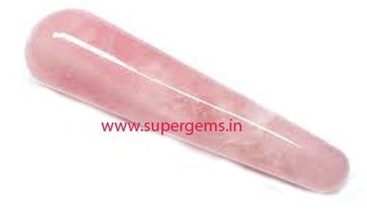 Picture of Rose quartz smooth healing wands