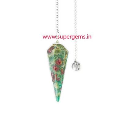 Picture of Ruby-Zoisite-6-Sided-Pendulum