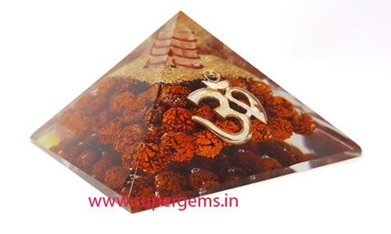 Picture of RUDRAKSH ORGONE OM PYRAMID