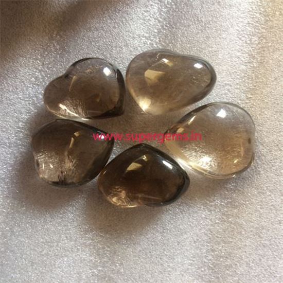 Picture of SMOKEY QUARTZ PUFFY HEART