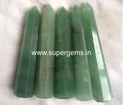 Picture of green aventurine obelisk pencil point