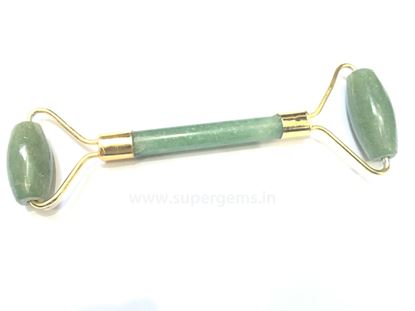 Picture of light green aventurine facail roller