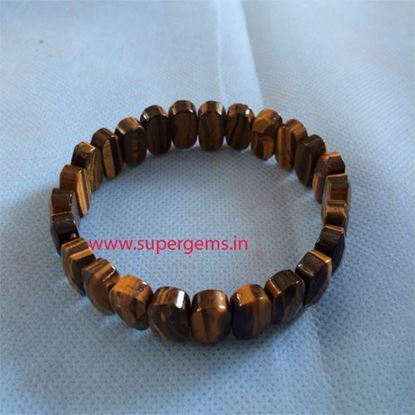 Picture of tiger eye diomond cutting bracelet