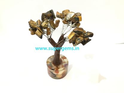 Picture of tiger eye orgonite base small tree
