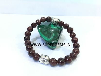 Picture of garnet buddha bracelet