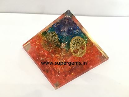Picture of chakra 4 side tree of life orgone pyramid