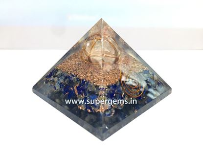 Picture of lapis lazuli quartz merkaba point orgone pyramid