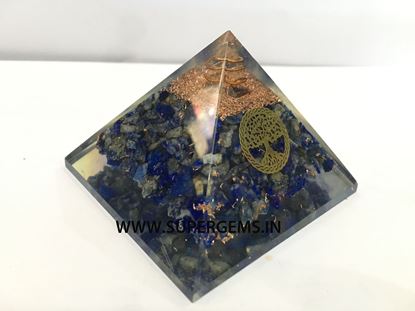Picture of lapis lazuli tree of life orgone pyramid