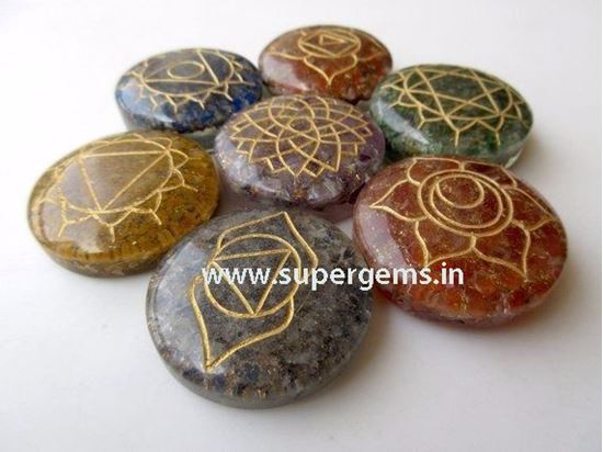 Picture of orgonite reiki chakra set